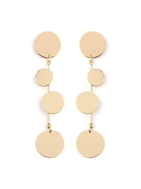 Dangling Disc Statement Earrings